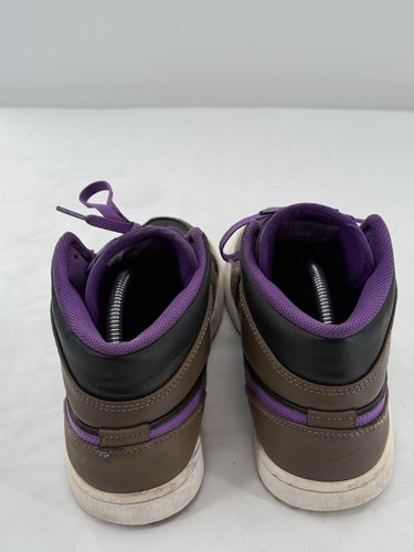 Air Jordan 1 Mid Palomino Turnschuhe Größe 8,5 Herren lila mokka schwarz - Bild 3 von 8