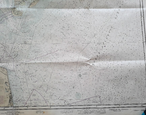 Vtg NOAA Marine Navigational Chart Va. Chesapeake Bay Nautical Map Ocean 36x47" - Picture 8 of 11