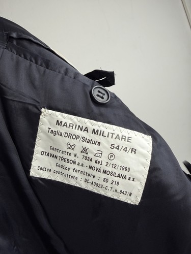 Coat Vintage marina militare Blue Wool Rear-Admiral Double Chest Size 54 - Picture 11 of 14