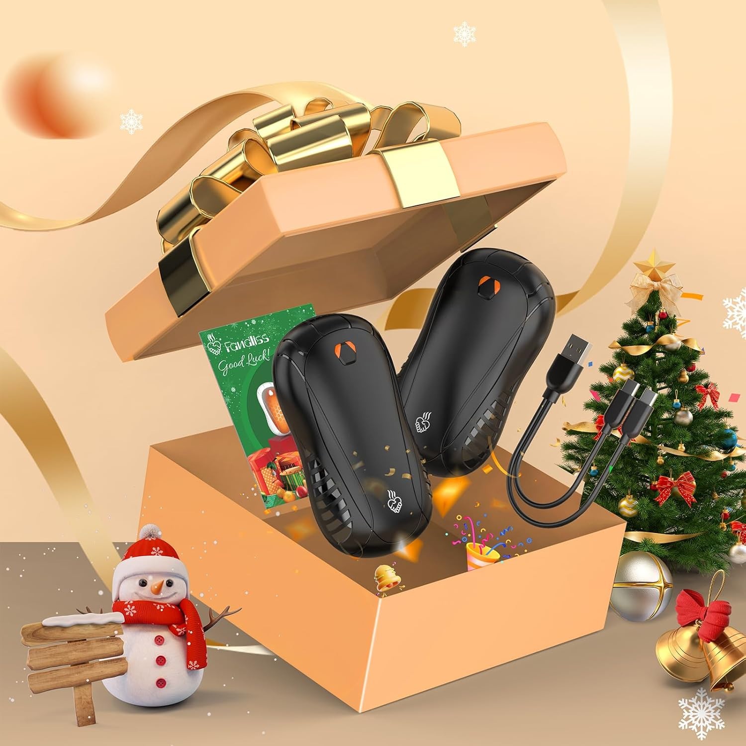 New Electric  Rechargeable Hand Warmers 10000mAh, 2Pack Portable Hand Warmer