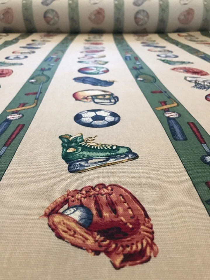 Bloomcraft Sports Fan Cotton Woven Fabric Soccer, Football Tennis 7/8 YARD PIECE - Image 2 of 4