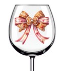 12x Colourful Christmas Coquette Bow Vinyl Sticker Decal Tumbler Wine Glass Van