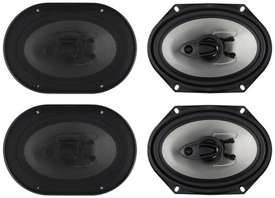 (4) Rockville RV68.3A 6x8'' 3-Way Car Speakers 1800 Watts/340 Watts RMS CEA Rated