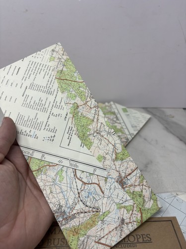 Tarjetas y sobres de notas de colección como nuevos hechos de mapas antiguos del gobierno carta magna - Imagen 7 de 9