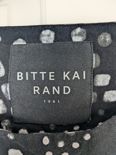 Bitte Kai Rand Tunic Black Grey Oversized Small Pockets Velvet Pattern - Picture 4 of 8