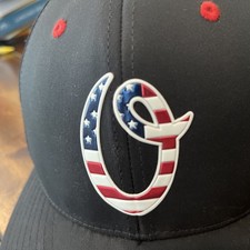 Custom Richardson American Flag Print Baseball Hat SM-MD Fitted Stretch