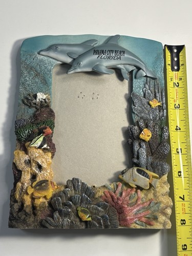 Vintage Reef Tropical Fish 2006 Rare Panama City Beach Picture Frame 4”x6”5”x7” - Picture 3 of 4