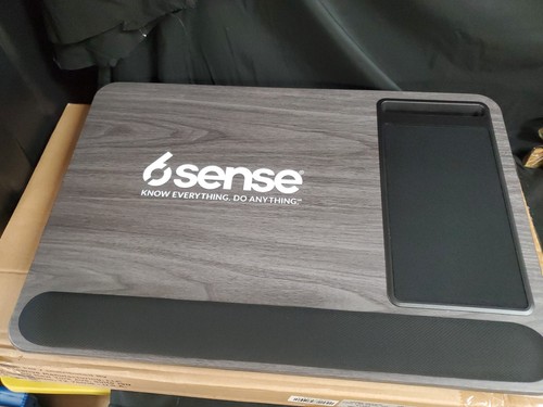 Lapgear Gray Woodgrain Lap Desk With Mouse Pad And Phone Slot Up To 15.6" Laptop - Picture 5 of 6