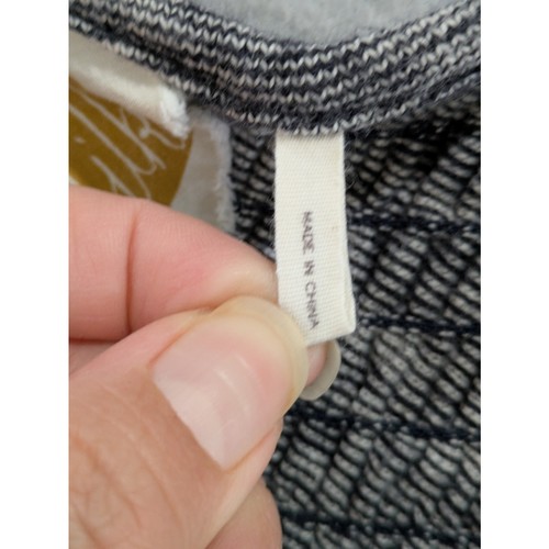 Anthropologie Lilka gesmoktes Kleid Damen Medium U-Ausschnitt meliert grau schwarz - Bild 6 von 10