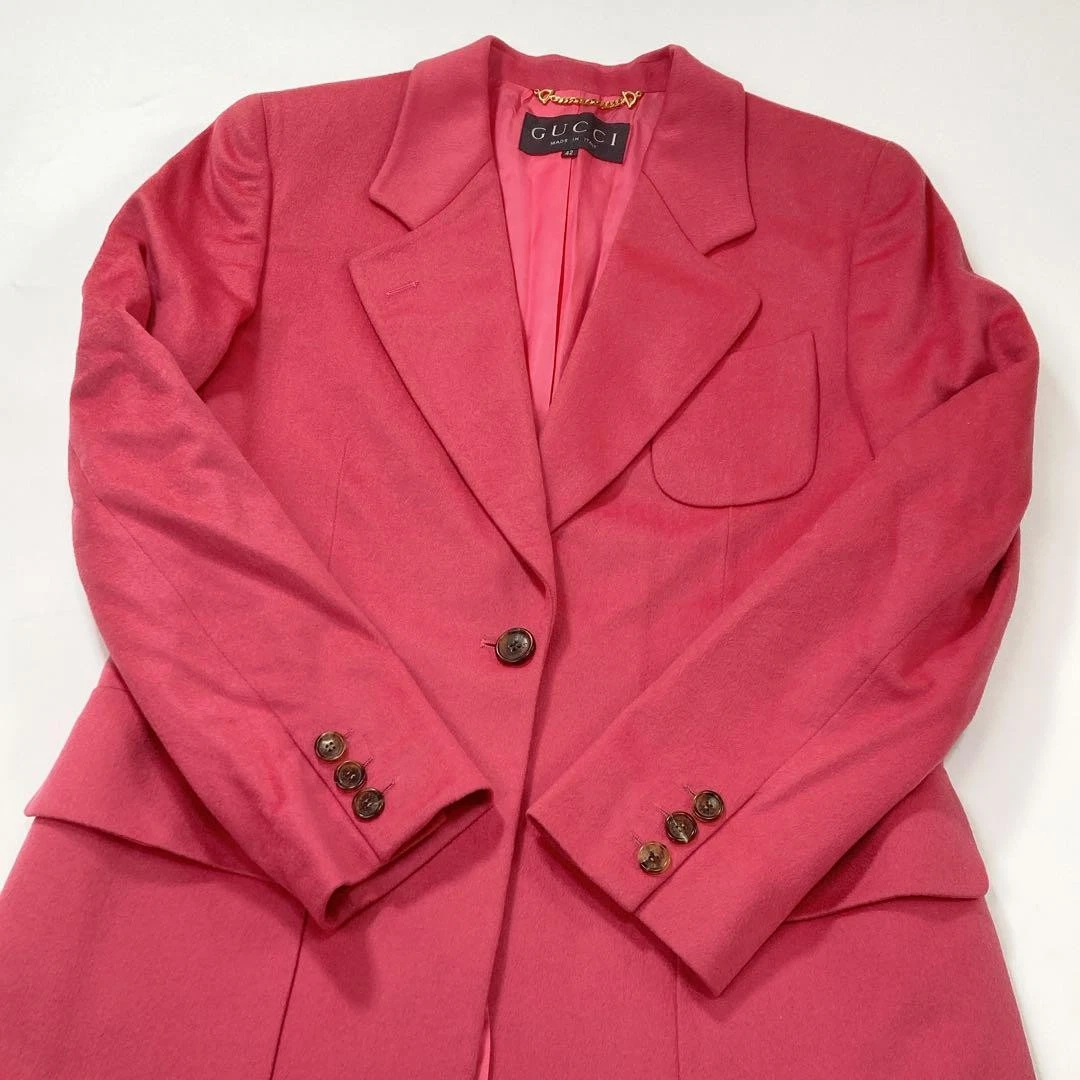Gucci giacca sartoriale 100% cashmere rosa 42 dal Giappone