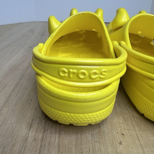 CROCS x PEEPS COLLAB LIMITED EDITION MENS 11 WOMENS 13 YELLOW W/ JIBBITZ EUC - Picture 16 of 20