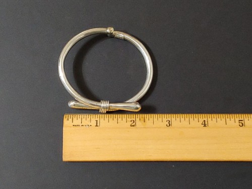 Brazalete Brazalete Abrazadera De Colección Plata Esterlina MÉXICO EFS Punta Lágrima 6.75" - 20g - Imagen 7 de 10