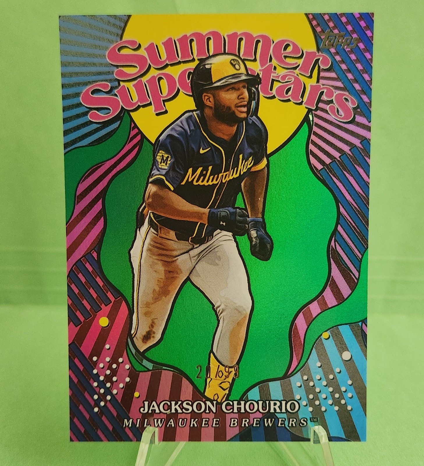2025 Topps Series 2 - Summer Superstars Jackson Chourio - Green foil /99 #SS-24