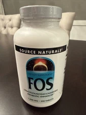 Souce Naturals FOS Probiotic Enhancer 1000 mg / 200 Tablets Best By: 12/28