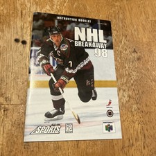NHL Breakaway 98 Nintendo 64 N64 Instruction Manual Only Hockey Authentic