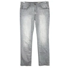 Vintage Cremieux Premium Denim Jeans Mens 36x34 Gray Straight Stretch