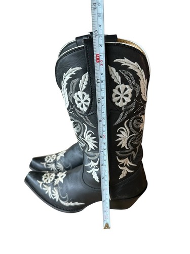 Tony Lama Mujer VF6011 Vaquero Negro Punta Corta Botas Vaqueras Occidentales Talla 6.5 B - Imagen 3 de 13