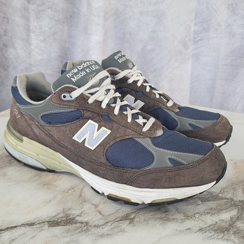 New Balance 993 Sneakers Blue/ Brown Suede Men's Size 13 EE