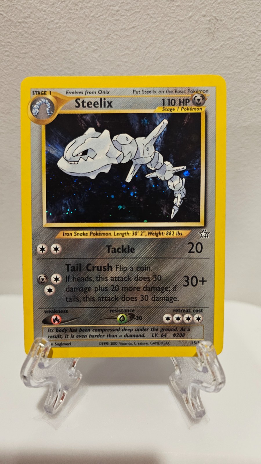 Steelix #15 Holo Pokemon Neo Genesis POKEMON 2000 NEAR MINT