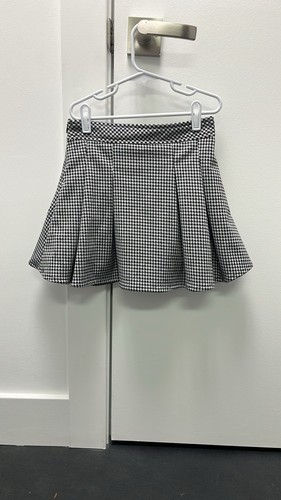 Flowers By Zoe Girls Black And White Houndstooth Mini Skort Size Large  - Picture 2 of 5