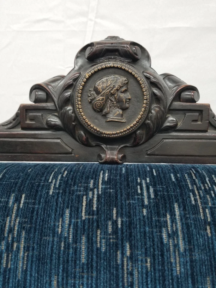 Antiguo sillón americano tallado estético mvmnt atribuido a Jellif crca 1870 Foto 2 de 4