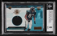 2000 Pacific Revolution Game Worn Jerseys /679 Keenan McCardell #6 BGS 8