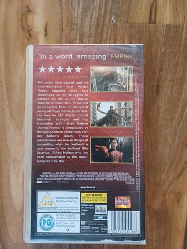 Spider-Man 2 VHS Video NEW & SEALED  FREE POSTAGE  - Picture 4 of 4