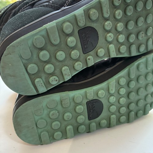 SOREL Glacy Size 9 Women's Black Suede quilted pull on Waterproof Winter Boots - Picture 10 of 12