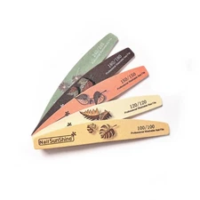 5Pieces Curved Nail Files Set Double Sided Emery Boards Quick Nail Trimming