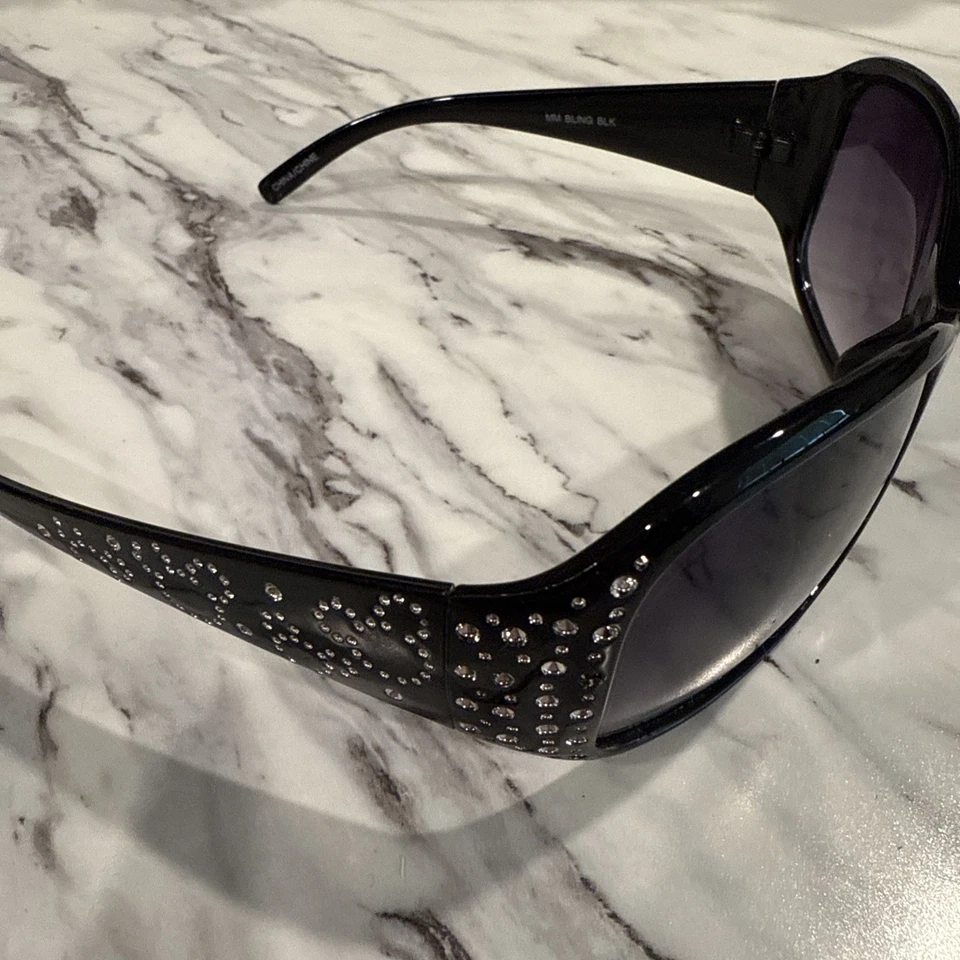 Disney Parks Mickey Mouse Icon Ear Rhinestones Adult Sunglasses - Black - Image 2 of 4