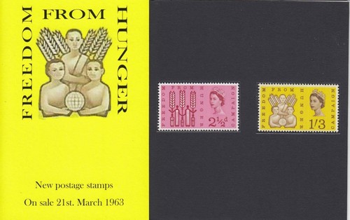 GB 1963 FREEDOM FROM HUNGER PRIVATE PRESENTATION PACK SPECIAL LIMITED DESIGN RAR - Imagen 1 de 6