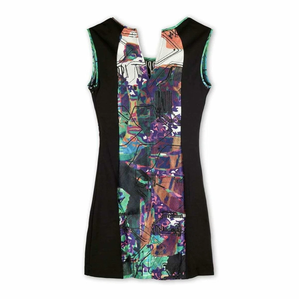Desigual Damen Shiftkleid Knielang Schwarz Geometrisch Ih6 Größe XS EU 36 - Bild 2 von 4