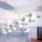 6Pcs Stainless Steel Cookie Molds Round for Cake Fondant DIY Baking