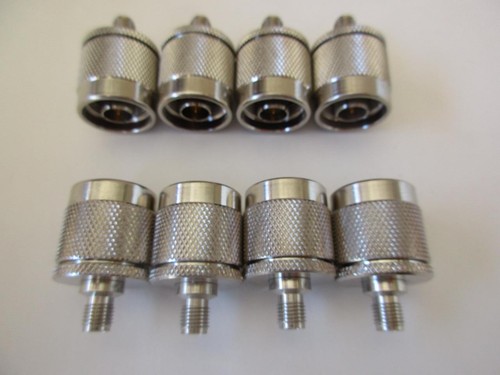 8 Pcs SMA Female to N Male RF Coaxial Antenna Adapter DLS-3446 NOS