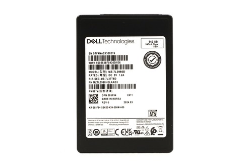 Dell MZ-7L3960D PM897a 960GB 2.5" 6Gb/s SATA Solid State Drive P/N:085F94 Tested - Picture 1 of 2
