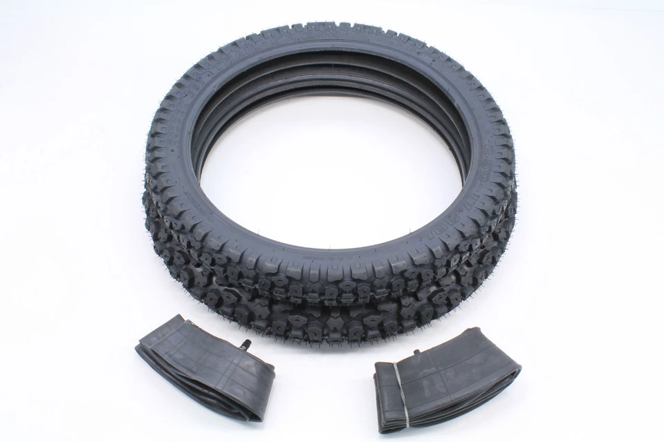 Conjunto de pneus e tubos de tração DOT CT90 CT110 TRAIL 90 110 Honda Knobby Golden #B61 - Imagem 3 de 4