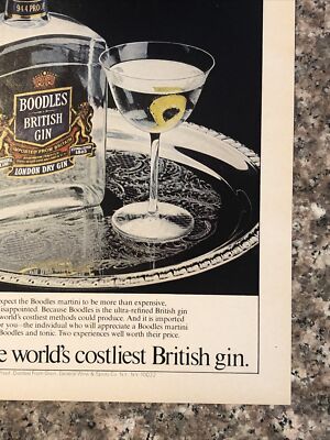 1981 Boodles British Gin PRINT AD Martini - It's More Than