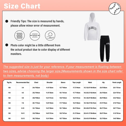 Kids Tracksuit Exercise Sweatshirt+Pants Set Sportswear Long Sleeve Sport Suit - Picture 46 of 85
