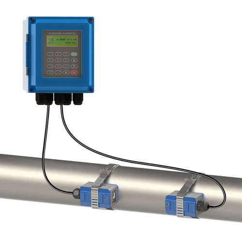 TUF-2000B Misuratore di portata ad ultrasuoni da parete misuratore di portata acqua digitale + TM-1 TS-2 - Foto 3 di 11
