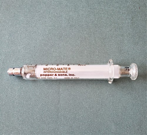 Vintage Glass Syringes 11ct NOS NEW NIB Luer Tip Interchangeable 1cc, 10cc, 20cc - Bild 7 von 12