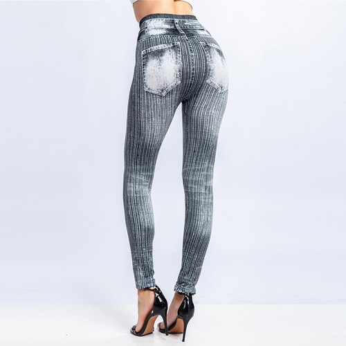 Imitation Jeans Butt Lift Skinny Super Elastic Butt Lift Fake Jeans Slim - Picture 2 of 14