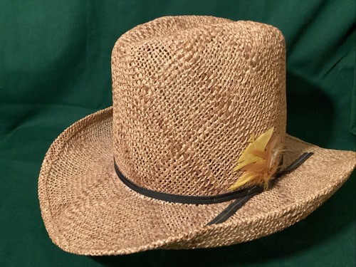 Mens Vintage Stetson Roadrunner Bryant Finish High Top Cowboy Hat 7 1/8 - Picture 3 of 7
