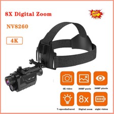 Head Mount Monocular night vision device 8X Digital Zoom 4K UHD 36MP
