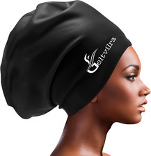 Extra Large Waterproof Silicone Swimming Caps for Long Hair Braids Dreadlocks