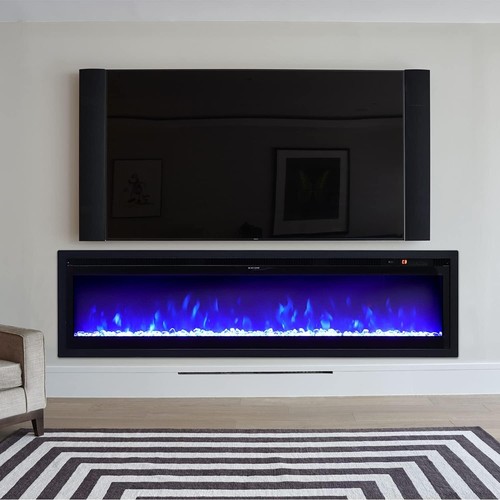 INMOZATA Electric Fire Wall Mounted/Recessed/Freestanding 127cm Electric - Imagen 8 de 8