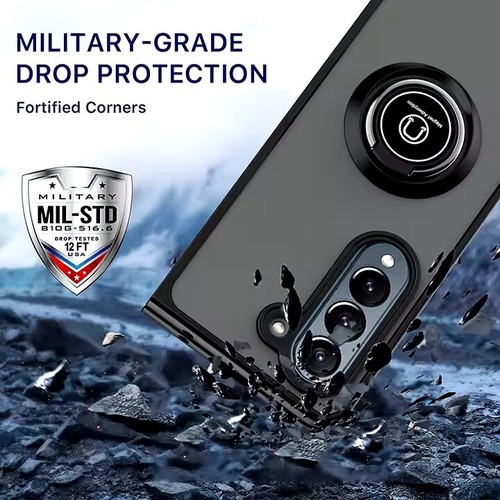 Shockproof Magnetic Ring Kickstand Rotatable Case for Samsung Galaxy Z Fold 6 - Picture 4 of 11
