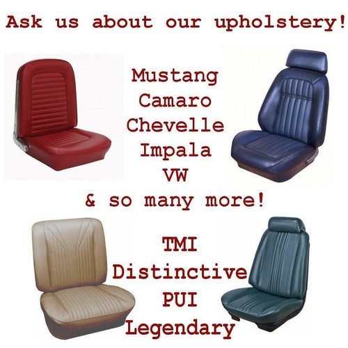 1965 Impala Standard Split Bench Seat Upholstery by Distinctive Ind. in BLACK - Bild 3 von 24