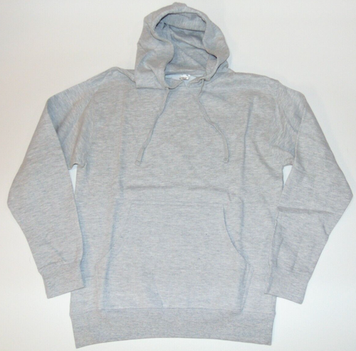 Herren Fleece Hoodie Fleece Langarm Erwachsene Sweatshirt L Grau Baumwolle Pullover - Bild 2 von 11
