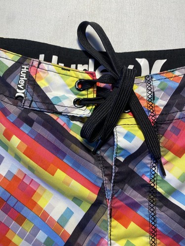 Hurley Mens Board Shorts Swim Surf Trunks Multi Color Size 32 Colorblock Bright - Picture 2 of 6