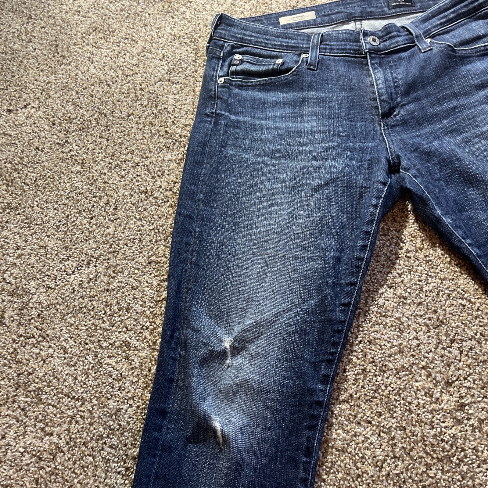 AG Adriano Goldschmied The Nolan Relaxed Slim Fit Distressed Jeans 28R Waist 32 - View 2